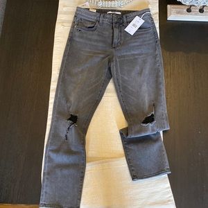 Sam Edelman jeans size 4/27 color grey high rise straight jeans